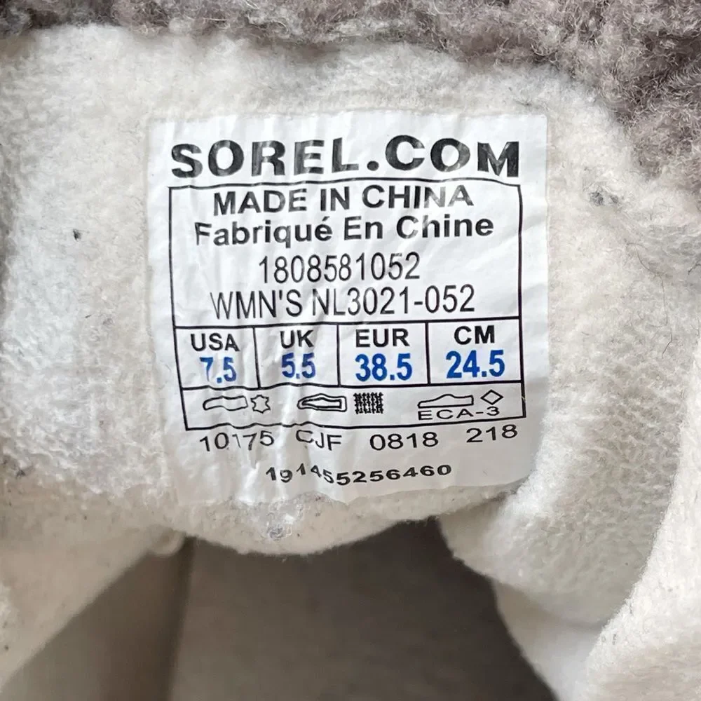 Sorel Women's Joan Joan of Arctic Wedge Shearling Boots Size 7.5